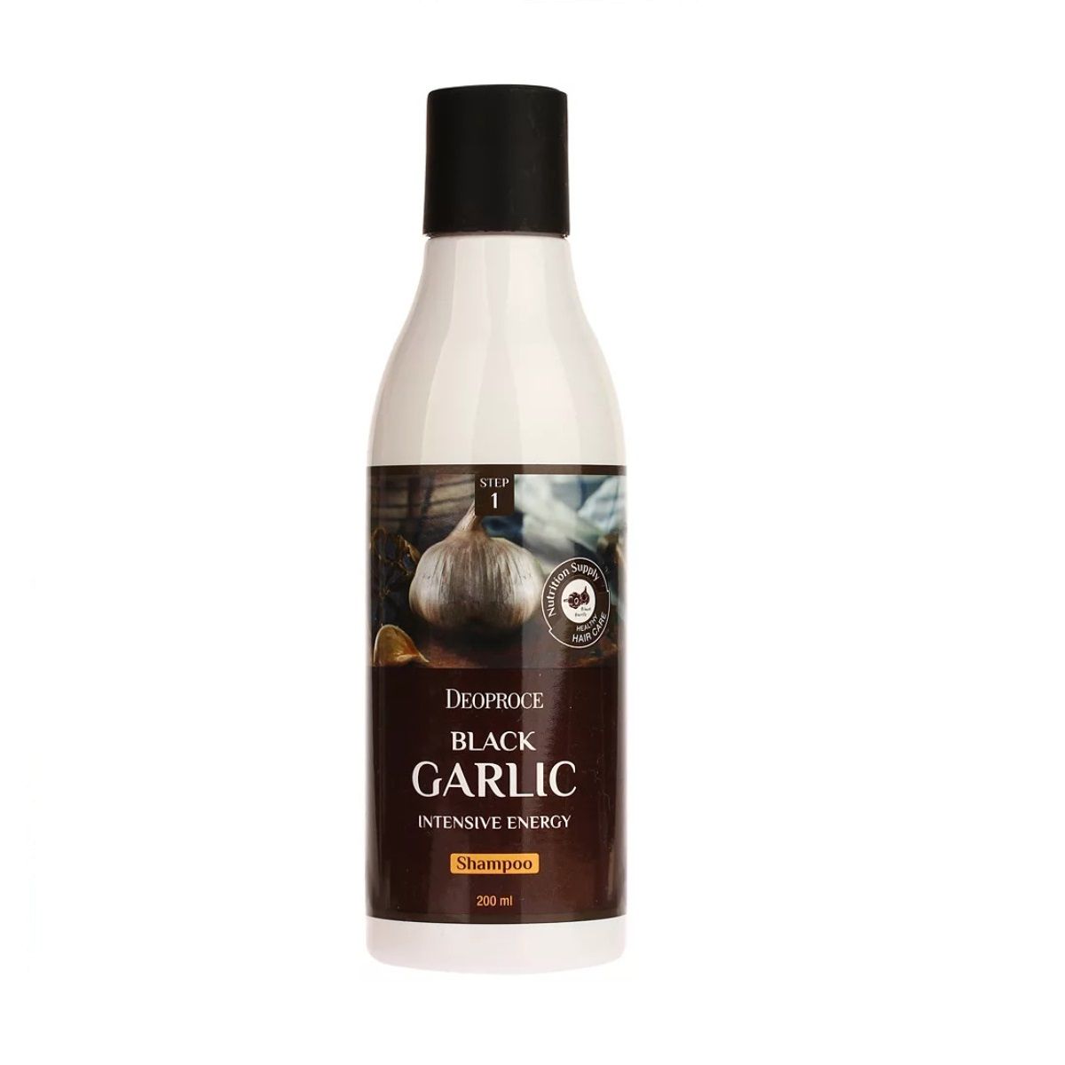 Шампунь против выпадения волос с экстрактом чёрного чеснока Deoproce Black Garlic Intensive Energy Shampoo - 200 мл.